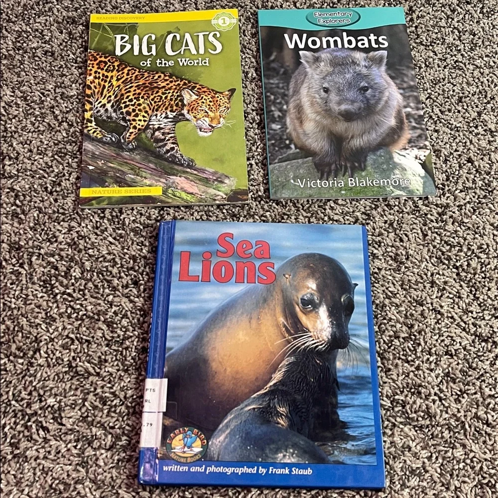 Childrens books animal book bundle 3 books SEE FLAWS
